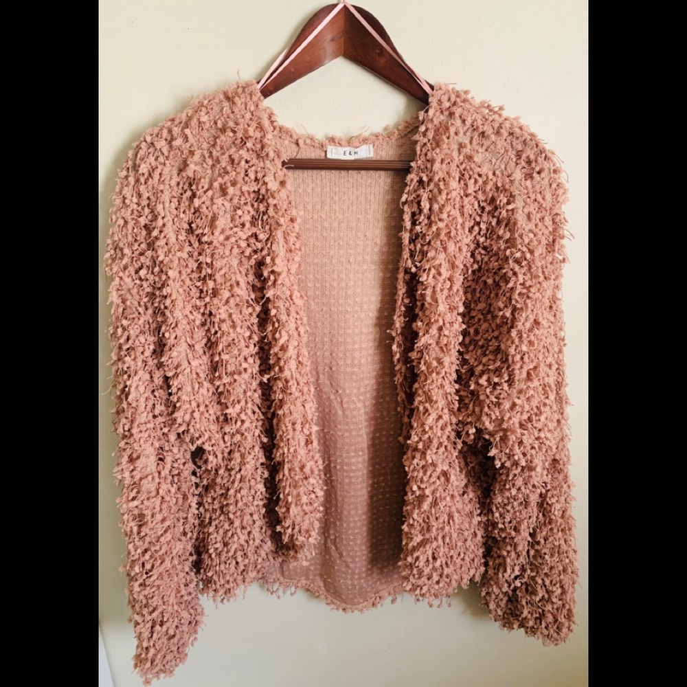 🚨SOLD🚨Fuzzy cardigan open sweater